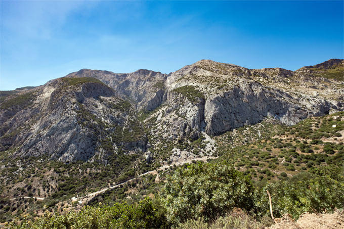 Berge an der Höhle des Pytagoras